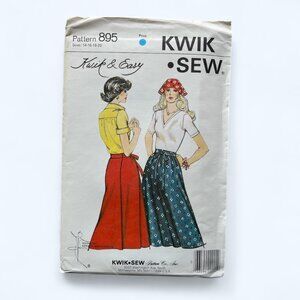 Kwik Sew Sewing Pattern 895 Wrap Skirt Sz 14 16 18 20 FF Uncut NOS 1978